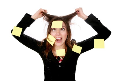 overloaded woman